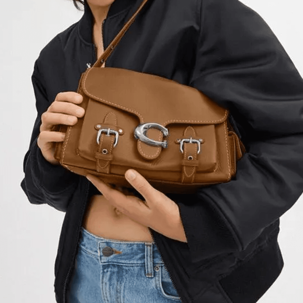 Сумка через плечо COACH Cargo Soft Tabby 26 Honey Brown - изображение 5