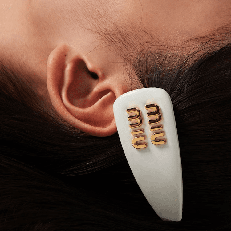 Заколка Miu Miu Hair Clip White - изображение 3