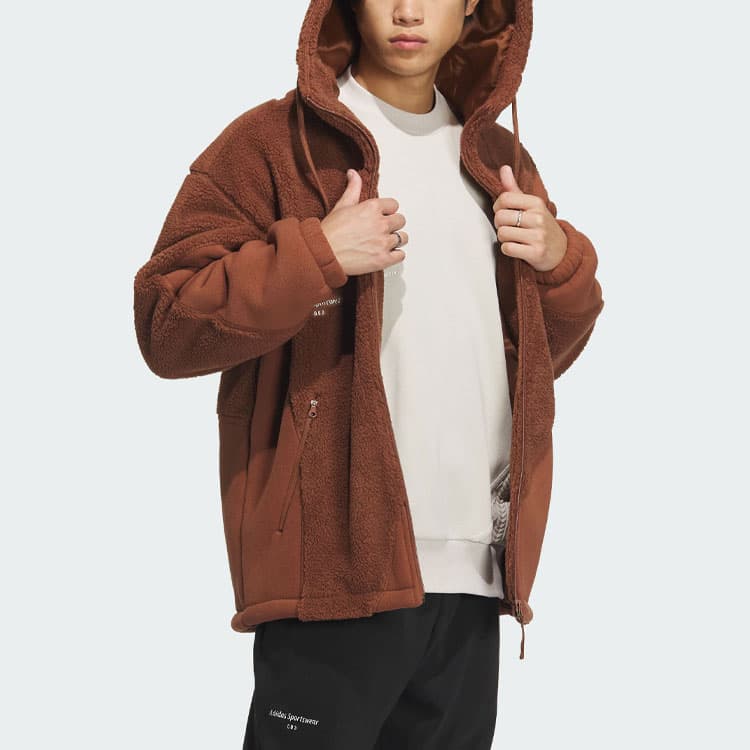 Куртка adidas Lounge Jacket Brown - изображение 4