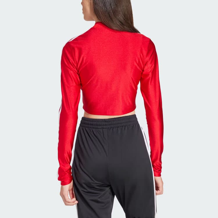 Кофта adidas 3-Stripes Cropped Long-Sleeve Top - изображение 3