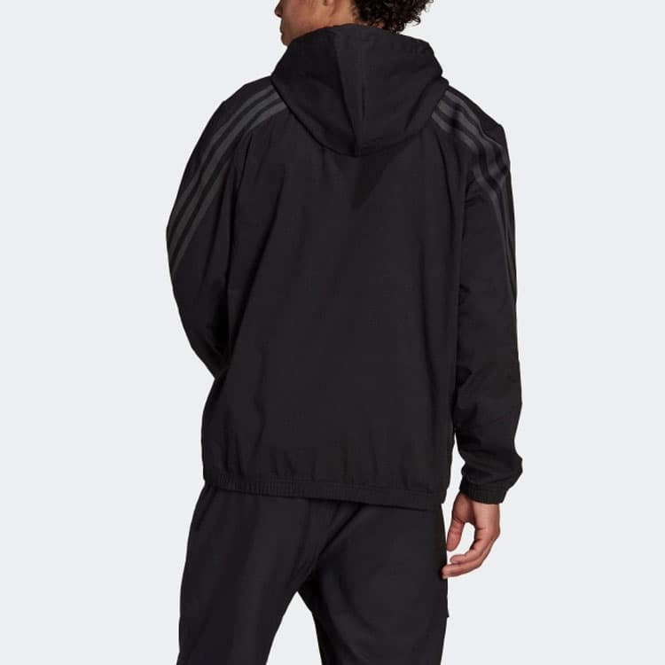 Куртка adidas Logo Stripe Hoodie Jacket Black - изображение 2