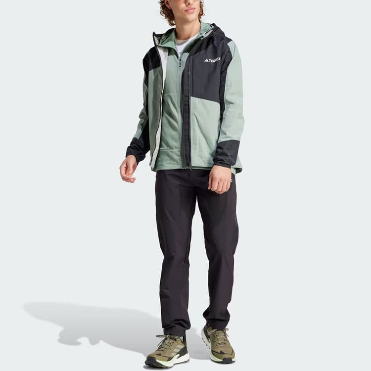 Демисезонная куртка adidas Xperior Hybrid Rain.Rdy Jacket Silver Grey Green - изображение 5