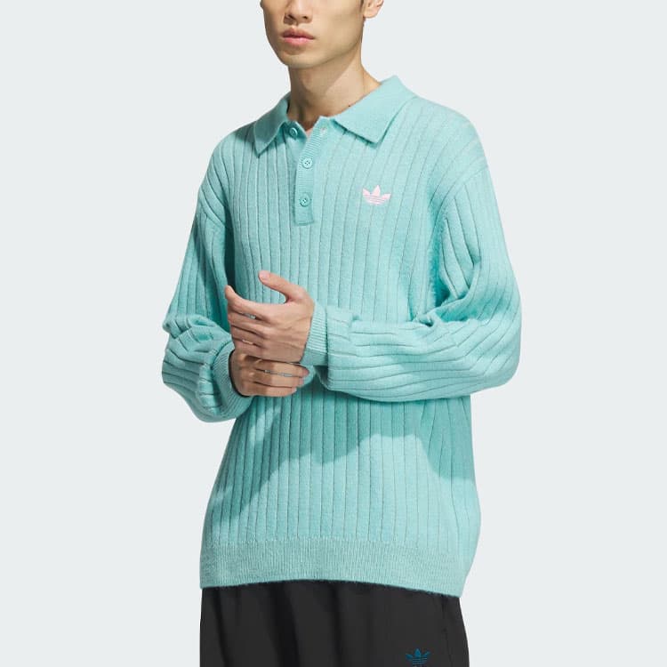 Кофта adidas Originals SS24 V-Day Polo Sweater Mint Green - изображение 2