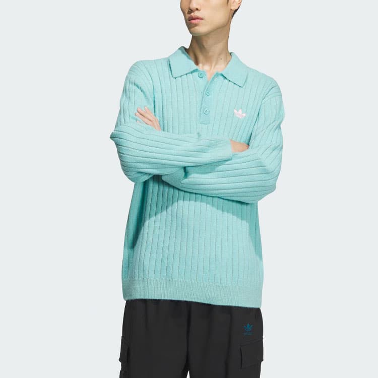 Кофта adidas Originals SS24 V-Day Polo Sweater Mint Green - изображение 3