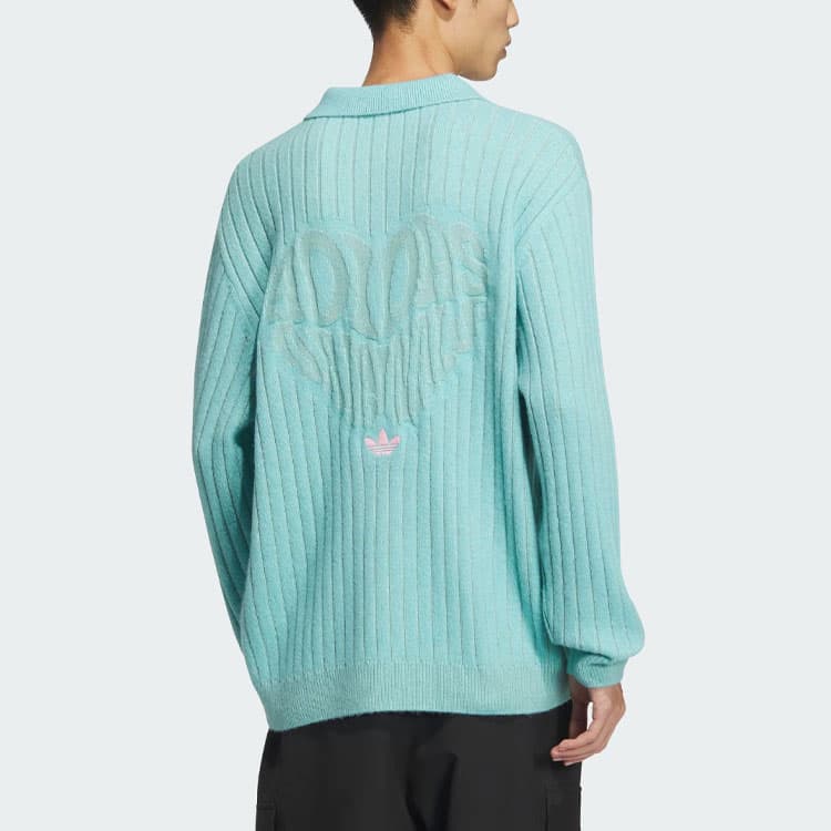 Кофта adidas Originals SS24 V-Day Polo Sweater Mint Green - изображение 7