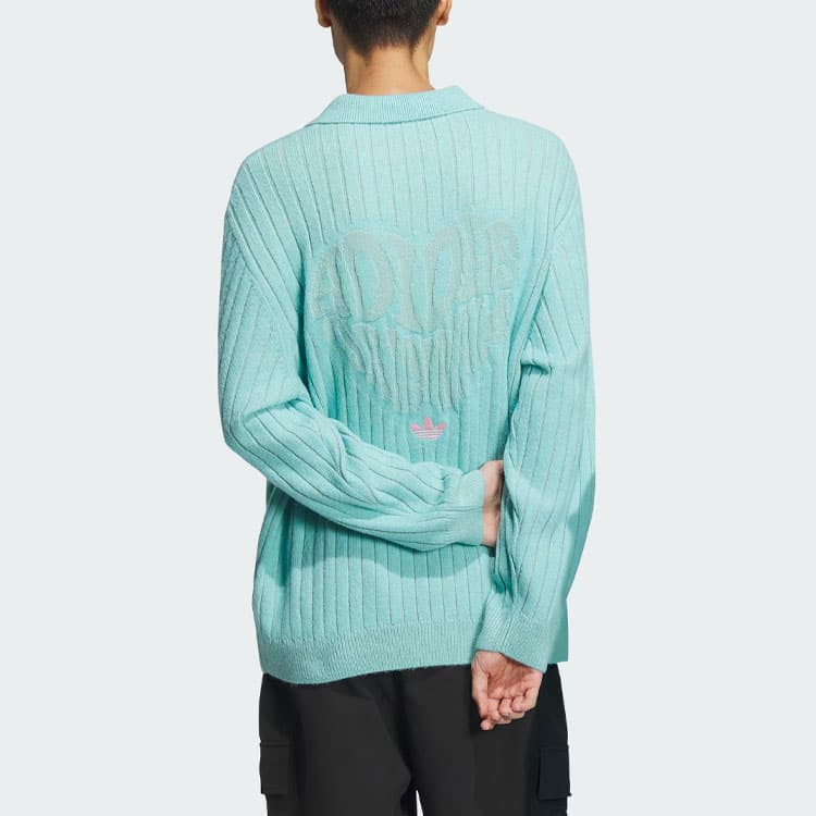 Кофта adidas Originals SS24 V-Day Polo Sweater Mint Green - изображение 5