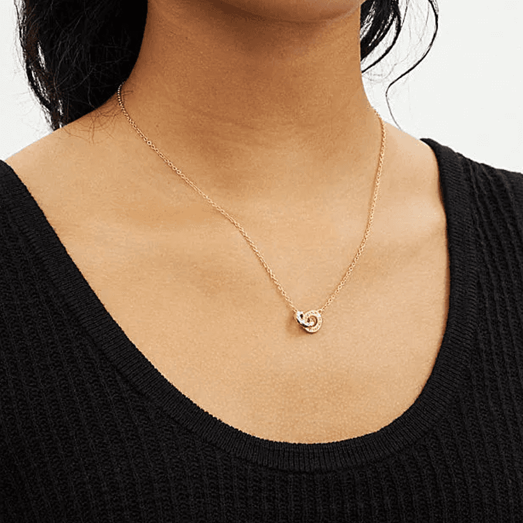 Ожерелье COACH Pearl Pendant Necklace Gold - изображение 5