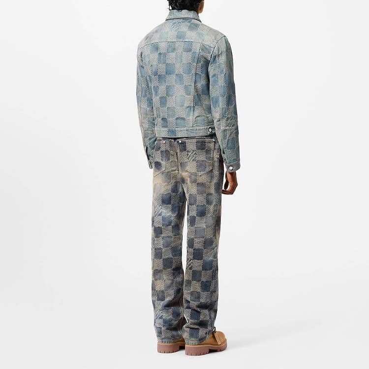 Штаны Louis Vuitton FW24 Logo Jacquard Straight Jeans - изображение 5