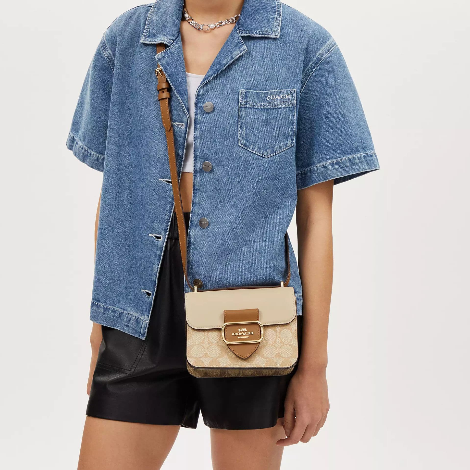 Сумка через плечо COACH MorganSquare 18 - изображение 4