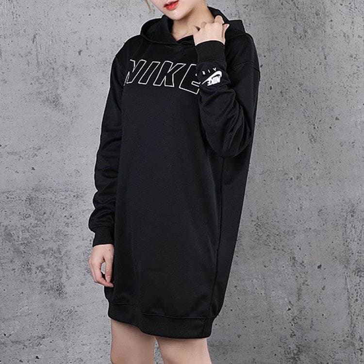 Платье Nike 20 Knit Hoodie Dress Black - изображение 4
