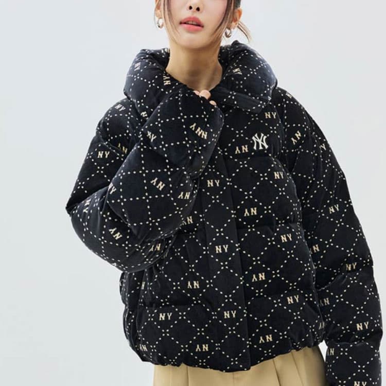 Зимняя куртка MLB FW23 Diamond Monogram Down Jacket Black - изображение 4