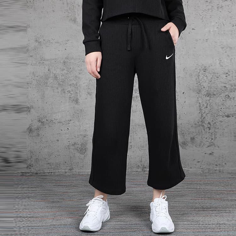 Штаны Nike Cropped Wide-Leg Pants Black - изображение 3