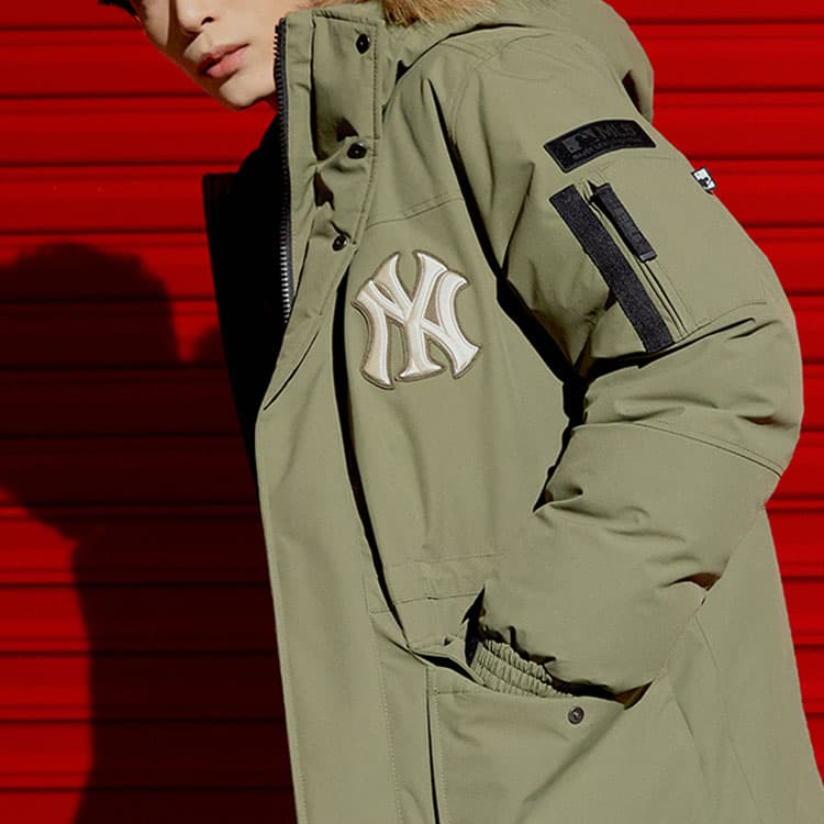 Зимняя куртка MLB Yankees Puffer Jacket Green - изображение 5