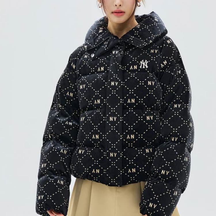 Зимняя куртка MLB FW23 Diamond Monogram Down Jacket Black - изображение 3