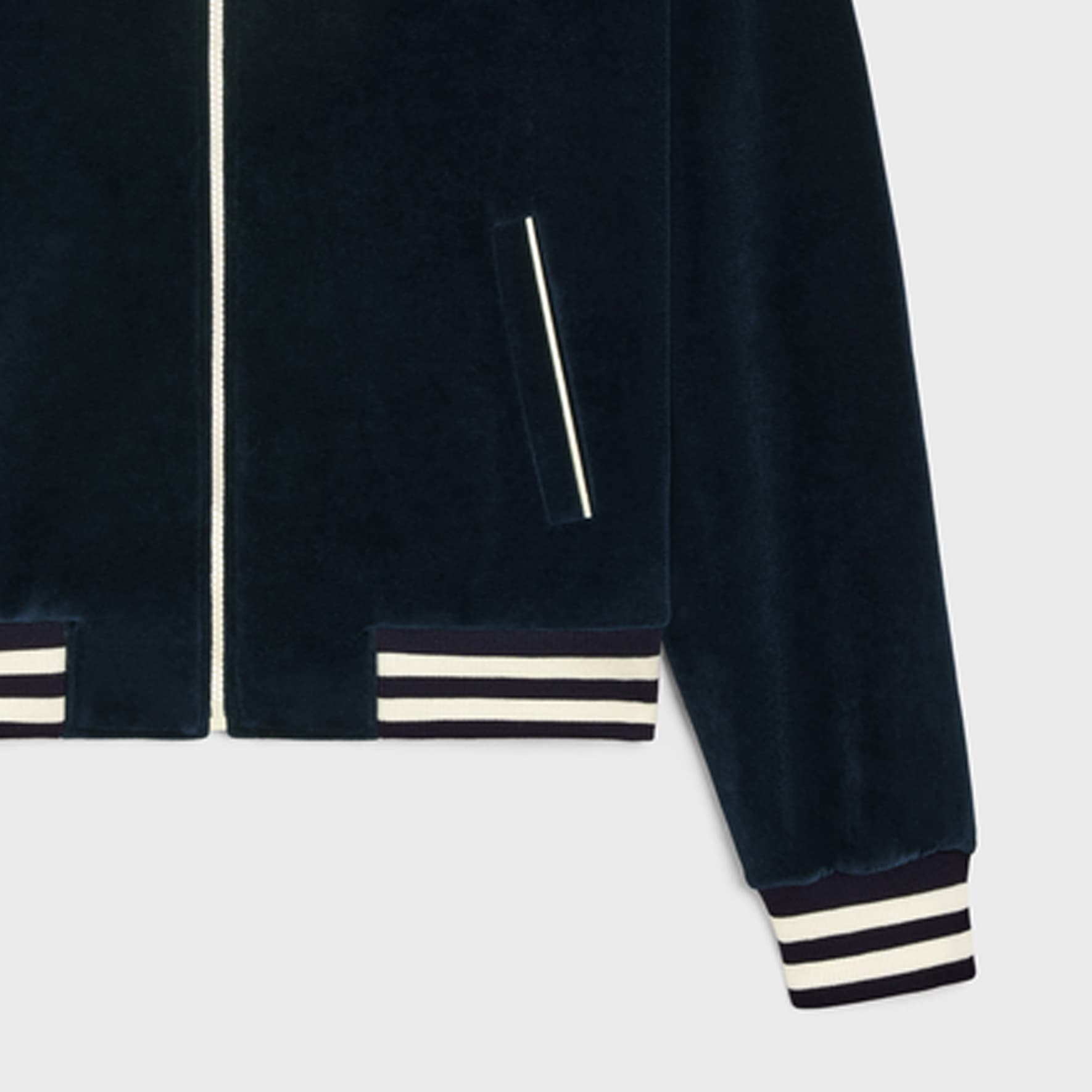 Куртка CELINE FW23 Striped Logo Jacket Navy - изображение 5