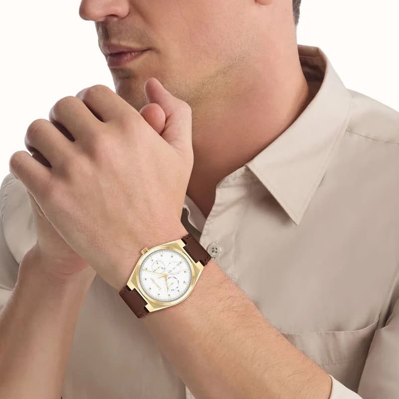 Механические часы Calvin Klein Quartz Leather Strap 39mm White Dial - изображение 4