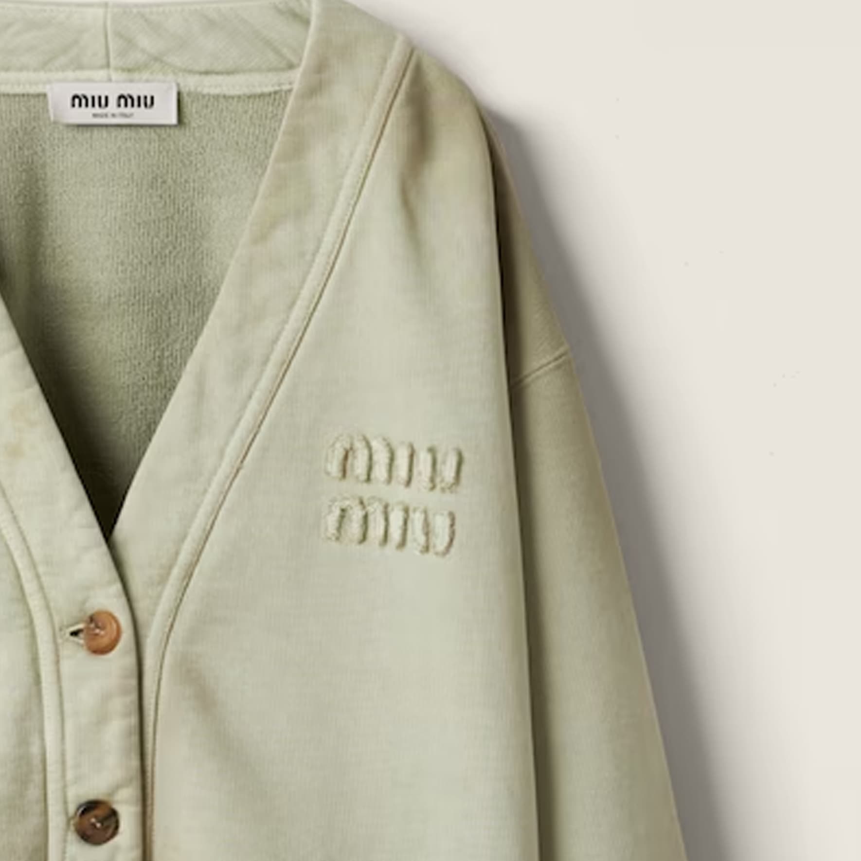 Кофта Miu Miu SS24 Logo Knit Sweater - изображение 7