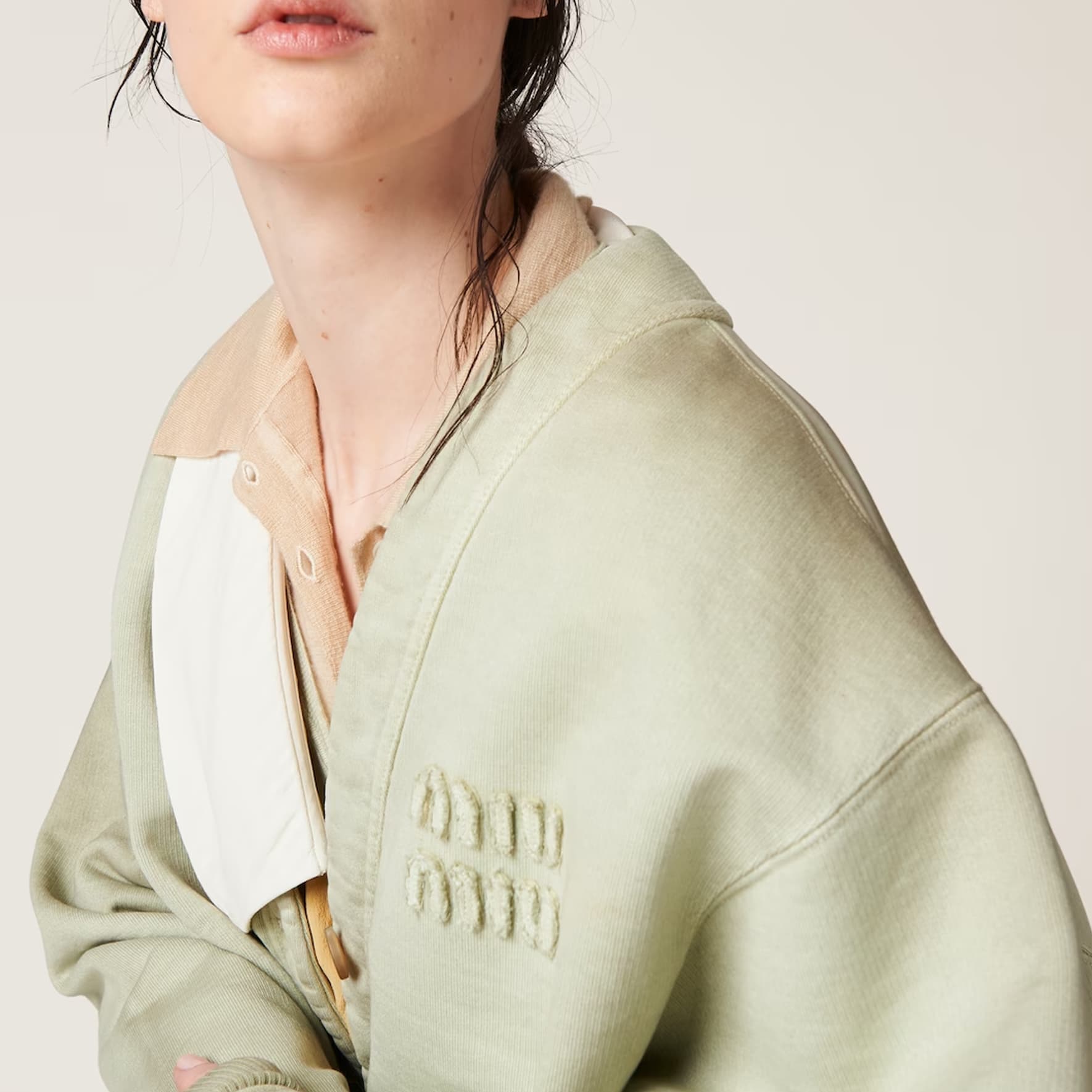 Кофта Miu Miu SS24 Logo Knit Sweater - изображение 4
