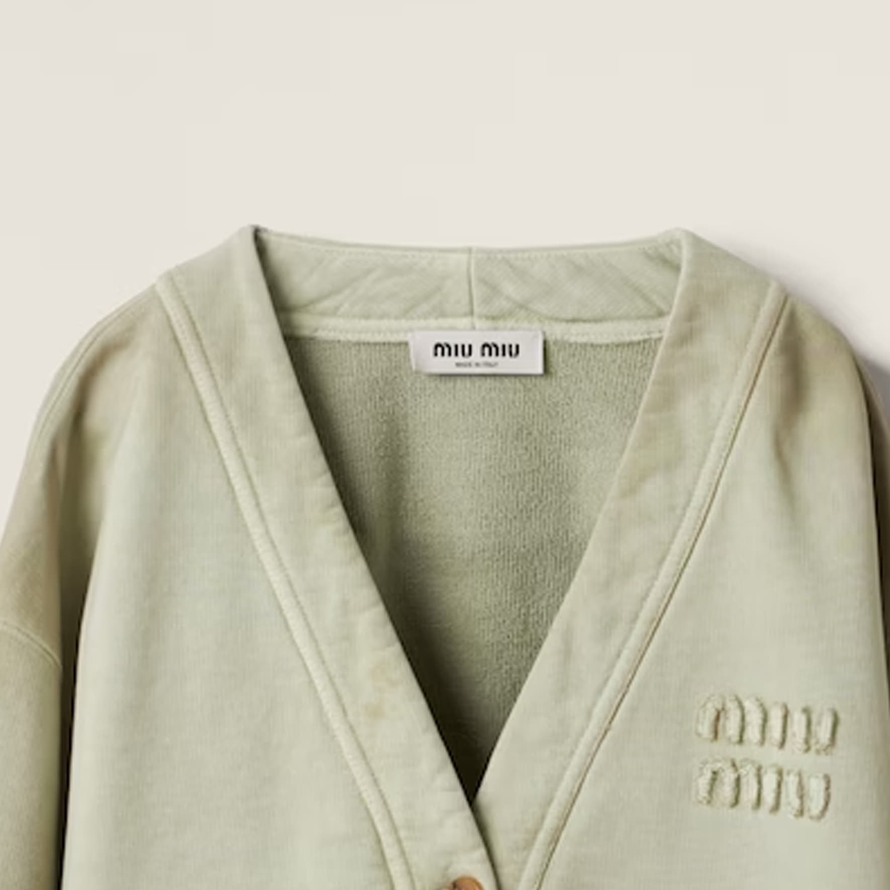 Кофта Miu Miu SS24 Logo Knit Sweater - изображение 6