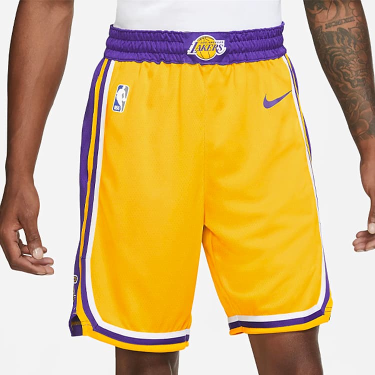 Баскетбольные шорты Nike NBA Icon Edition Lakers Yellow - изображение 8
