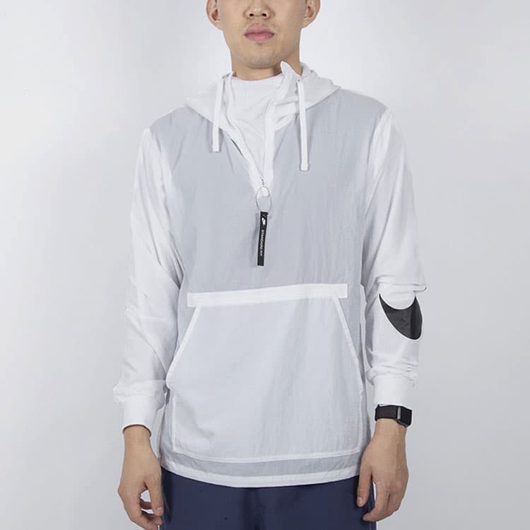 Демисезонная куртка Nike Big Swoosh Half-Zip Hoodie White - изображение 3