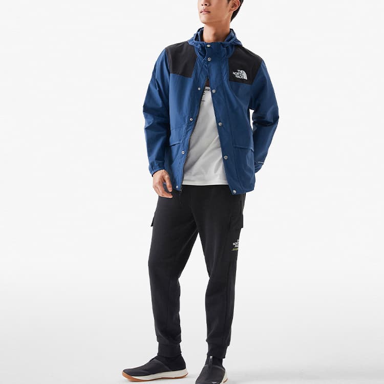 Куртка The North Face Logo Print Colorblock Zip Hoodie Jacket Blue - изображение 3