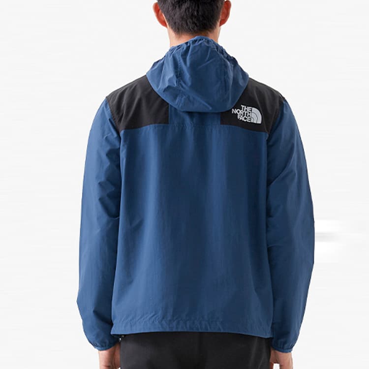Куртка The North Face Logo Print Colorblock Zip Hoodie Jacket Blue - изображение 5
