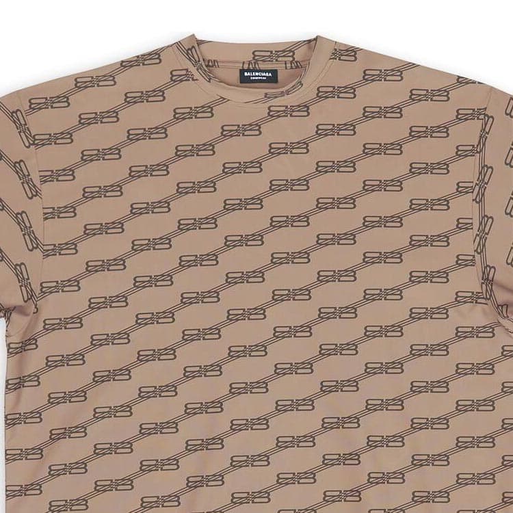 Футболка Balenciaga FW22 Logo Crewneck T-Shirt Brown — фото 5
