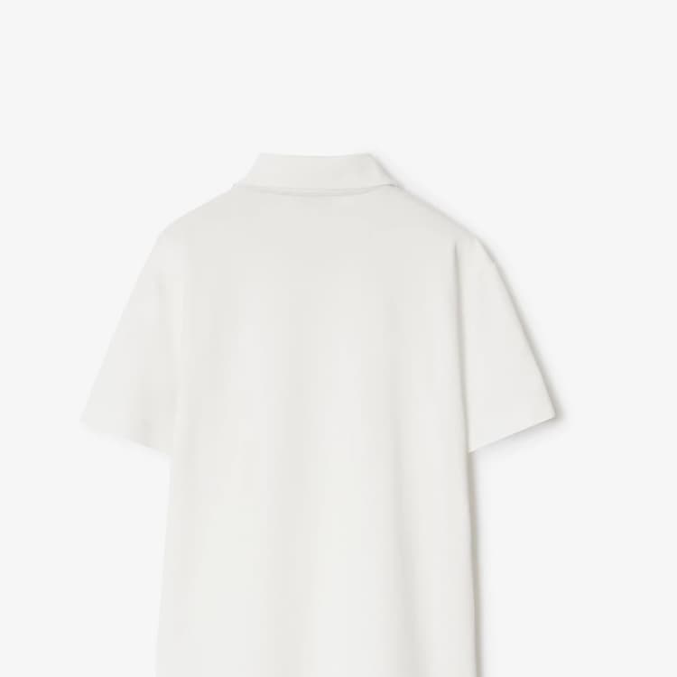 Поло Burberry Logo Print Polo Shirt Salt Crystal - изображение 8