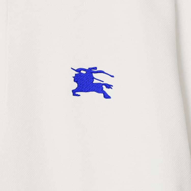 Поло Burberry Logo Print Polo Shirt Salt Crystal - изображение 5