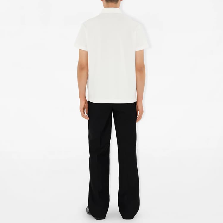 Поло Burberry Logo Print Polo Shirt Salt Crystal - изображение 6