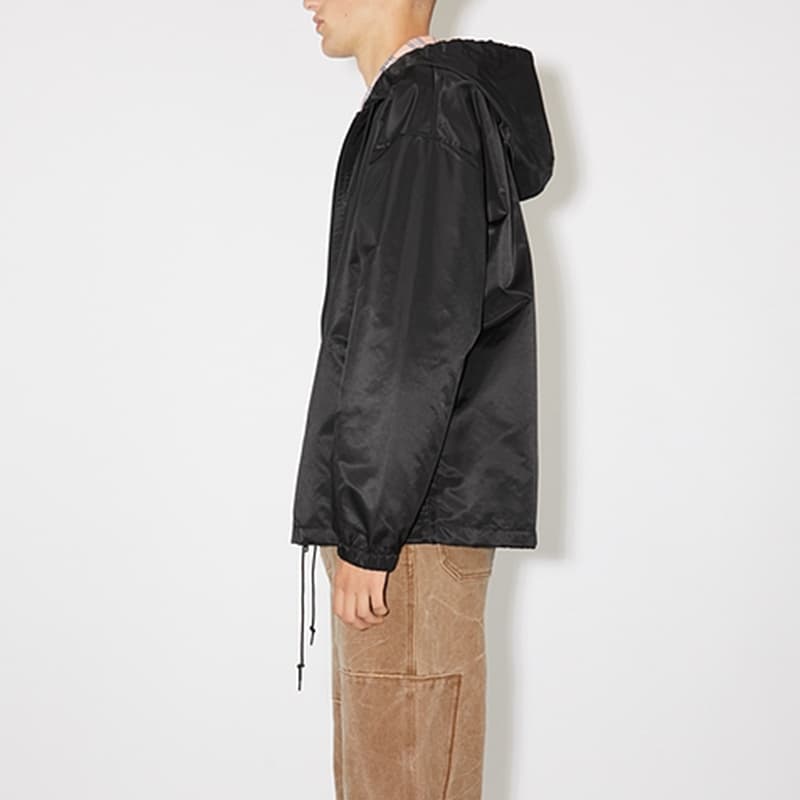 Куртка Acne Studios Face Nylon Hooded Bomber Jacket Black - изображение 4