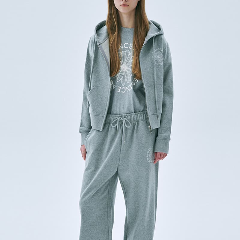 Футболка MARDI MERCREDI ACTIF Sports SS25 T Рубашка Женская Серый Слоновая Кость Корейский стиль - изображение 4