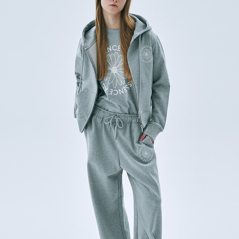 Футболка MARDI MERCREDI ACTIF Sports SS25 T Рубашка Женская Серый Слоновая Кость Корейский стиль - изображение 5
