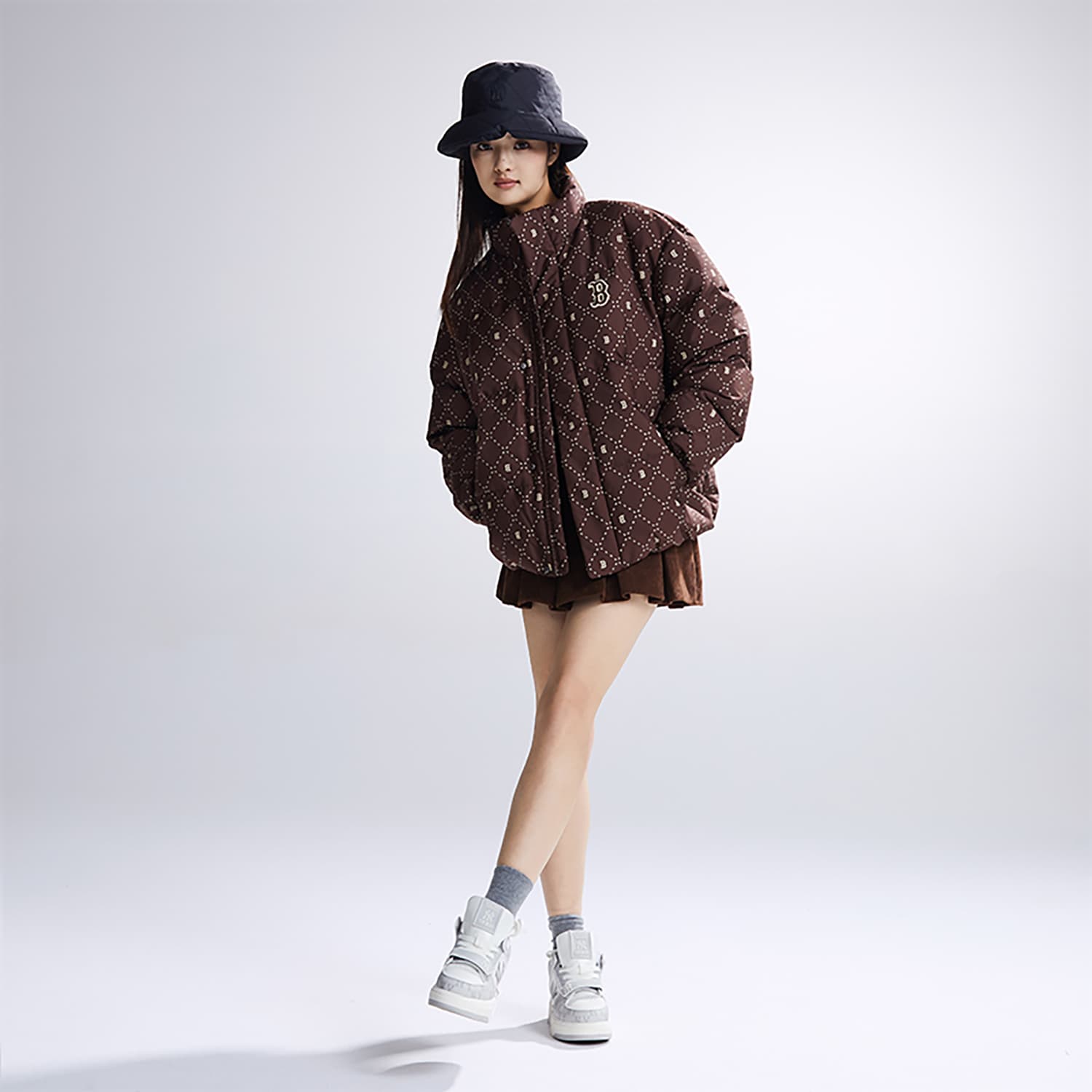 Зимняя куртка MLB 23FW Boston Red Sox Diamond Down Jacket Mallard Brown - изображение 6
