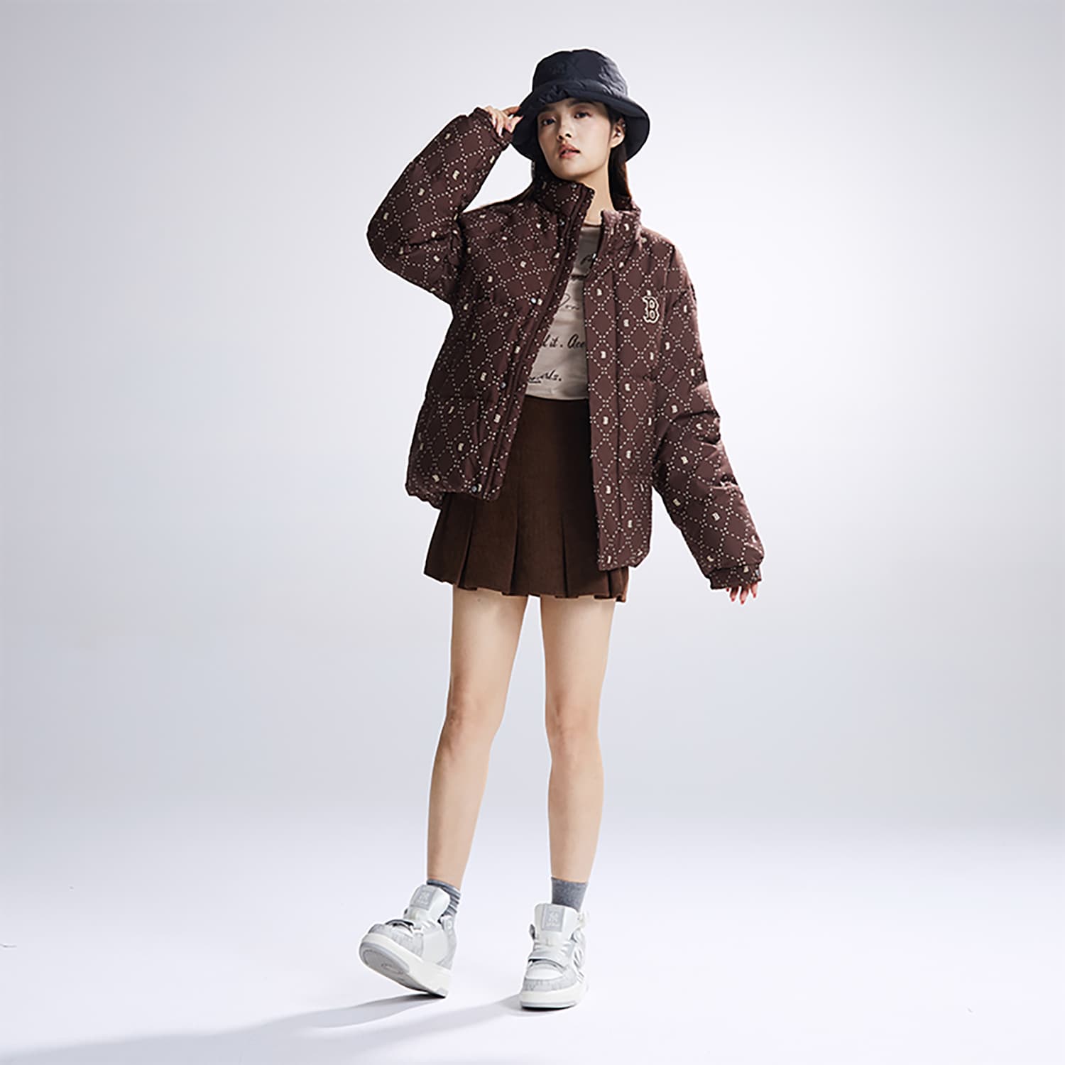 Зимняя куртка MLB 23FW Boston Red Sox Diamond Down Jacket Mallard Brown - изображение 4