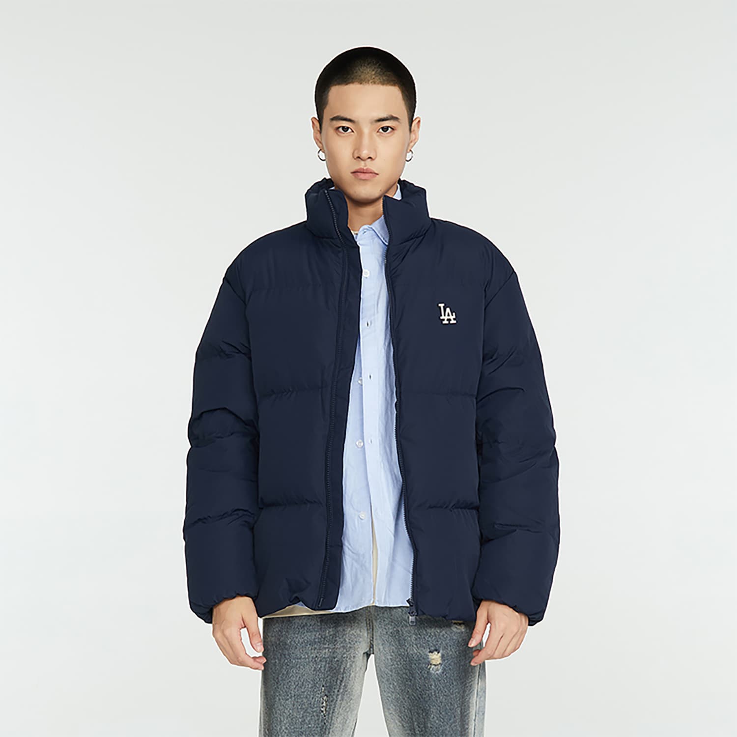 Зимняя куртка MLB Deep Sea Blue Puffer Jacket - изображение 3
