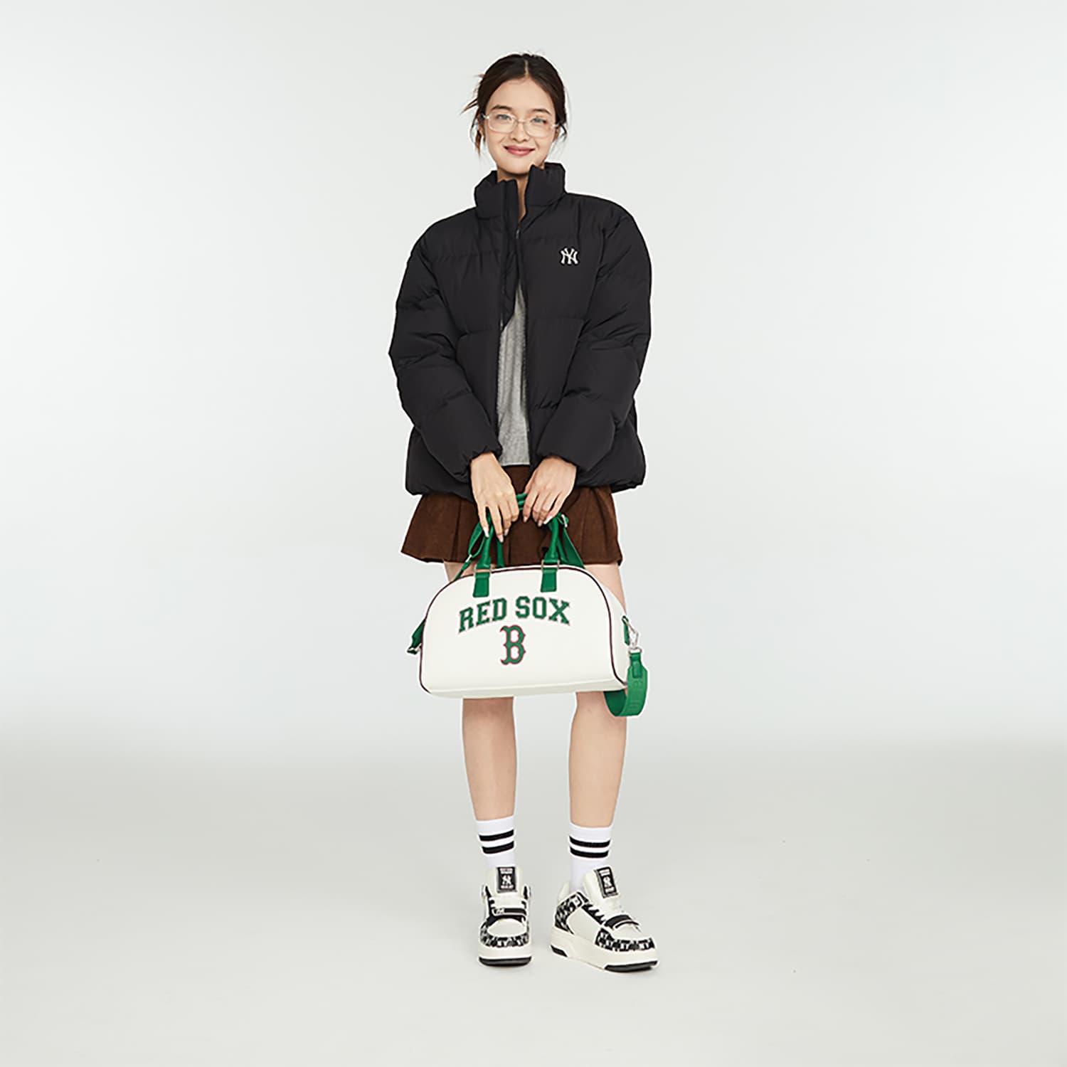 Зимняя куртка MLB FW23 Yankees Logo Puffer Jacket Black — фото 5