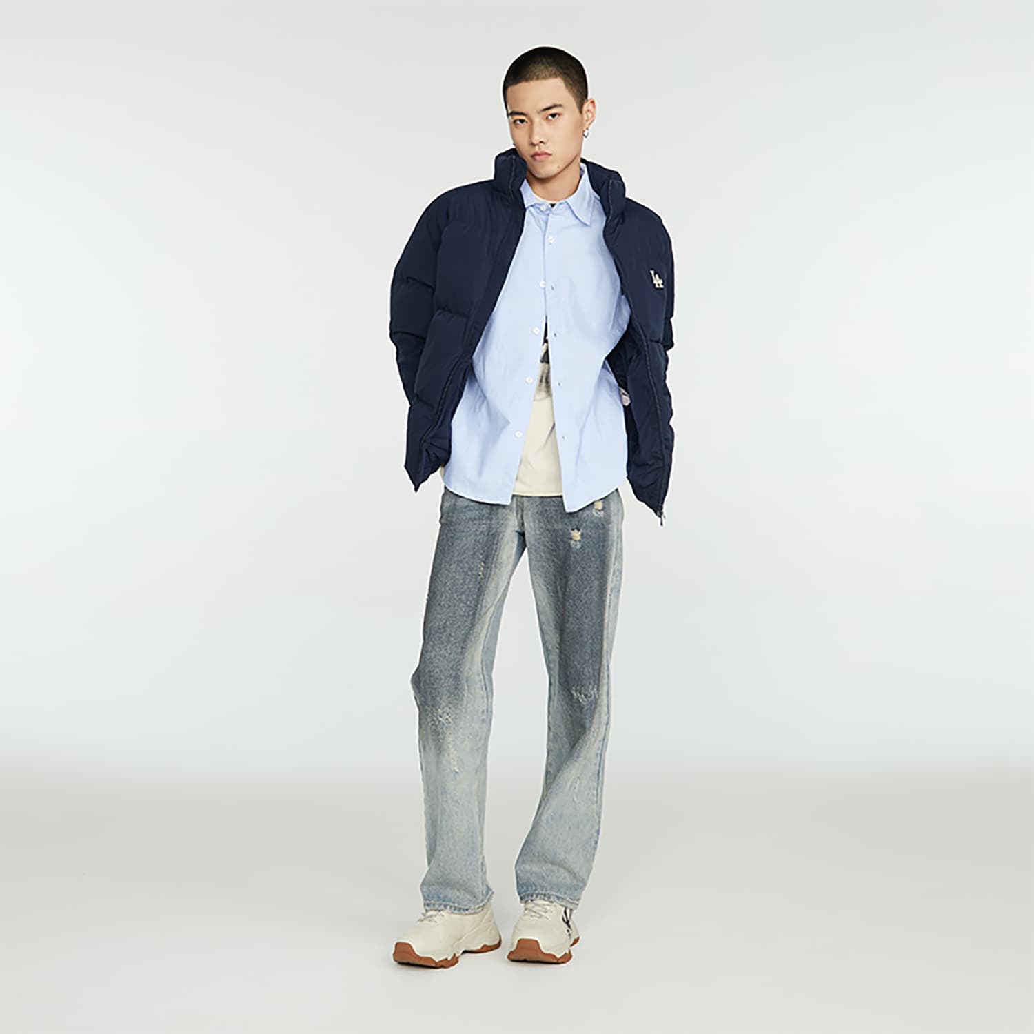 Зимняя куртка MLB Deep Sea Blue Puffer Jacket - изображение 6