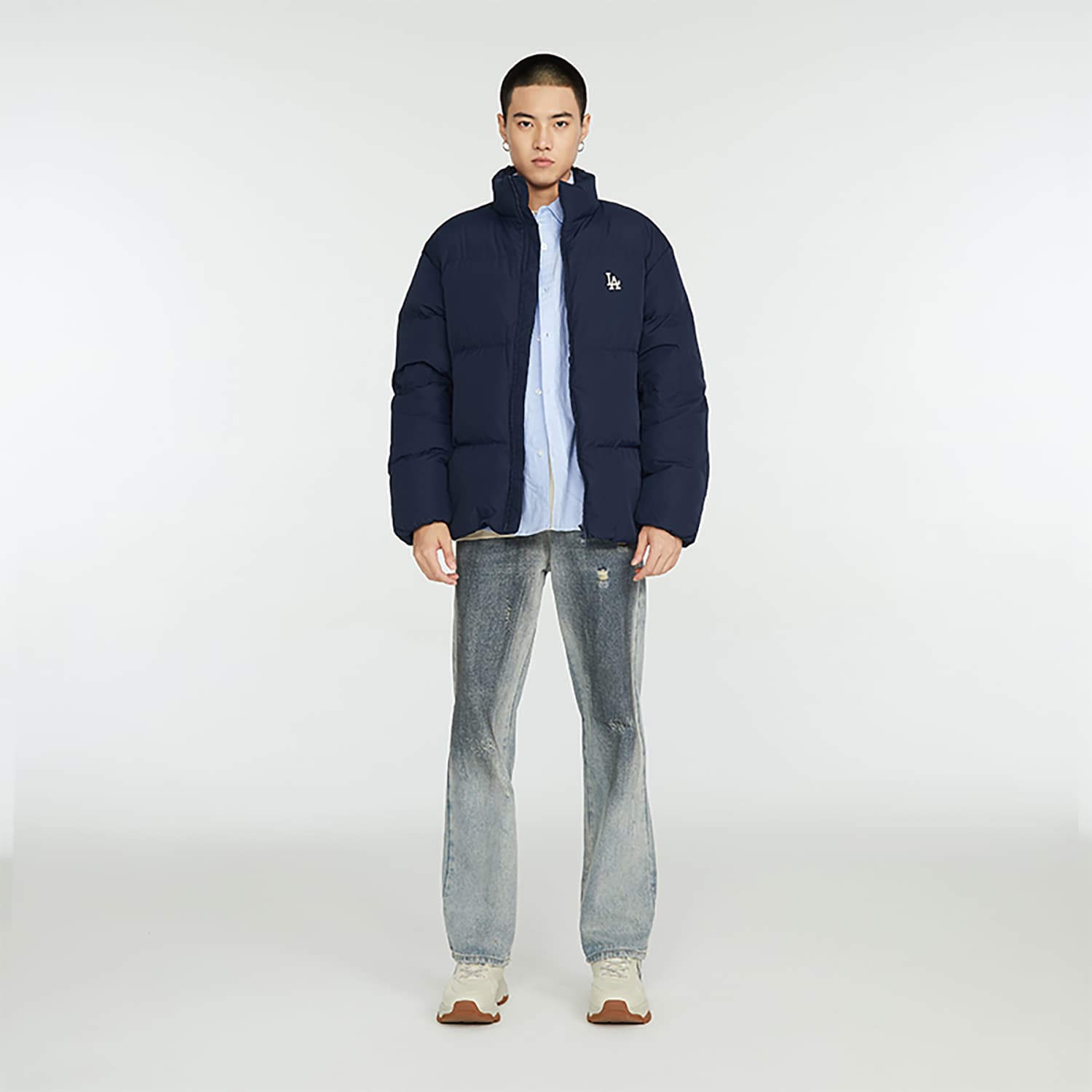 Зимняя куртка MLB Deep Sea Blue Puffer Jacket - изображение 5