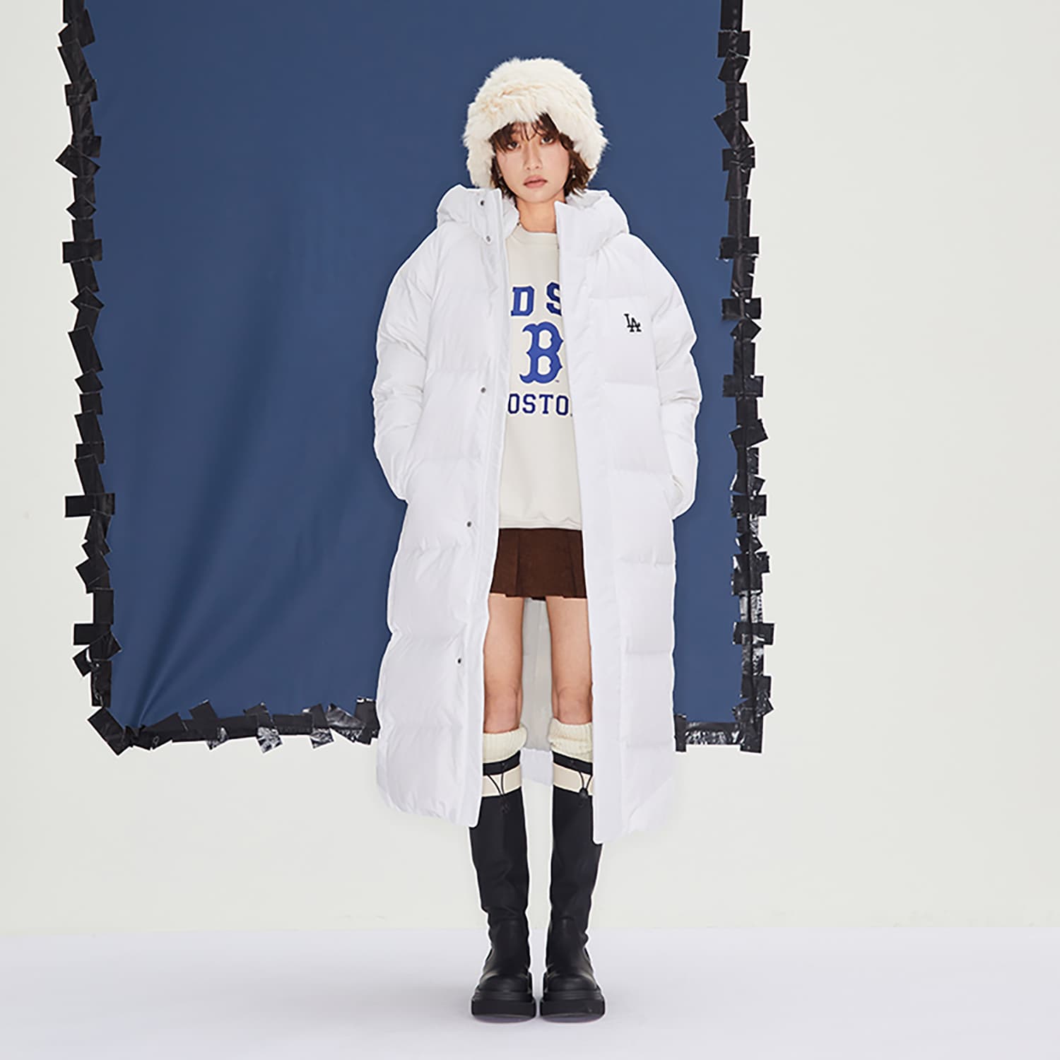 Зимняя куртка MLB Los Angeles Dodgers Logo Embroidered Long Down Jacket - изображение 3