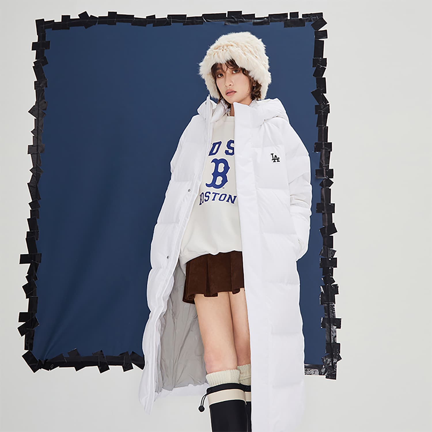 Зимняя куртка MLB Los Angeles Dodgers Logo Embroidered Long Down Jacket - изображение 5
