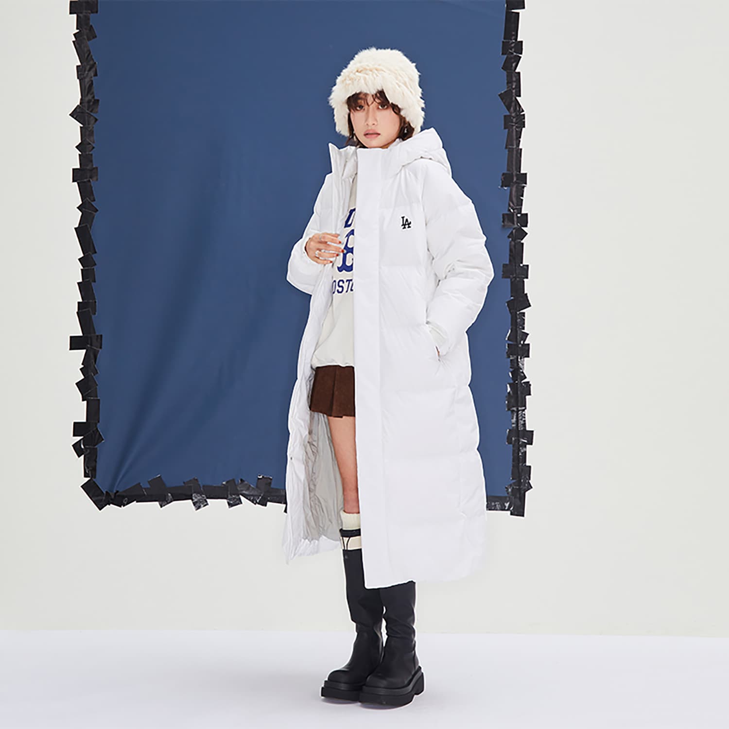 Зимняя куртка MLB Los Angeles Dodgers Logo Embroidered Long Down Jacket - изображение 6