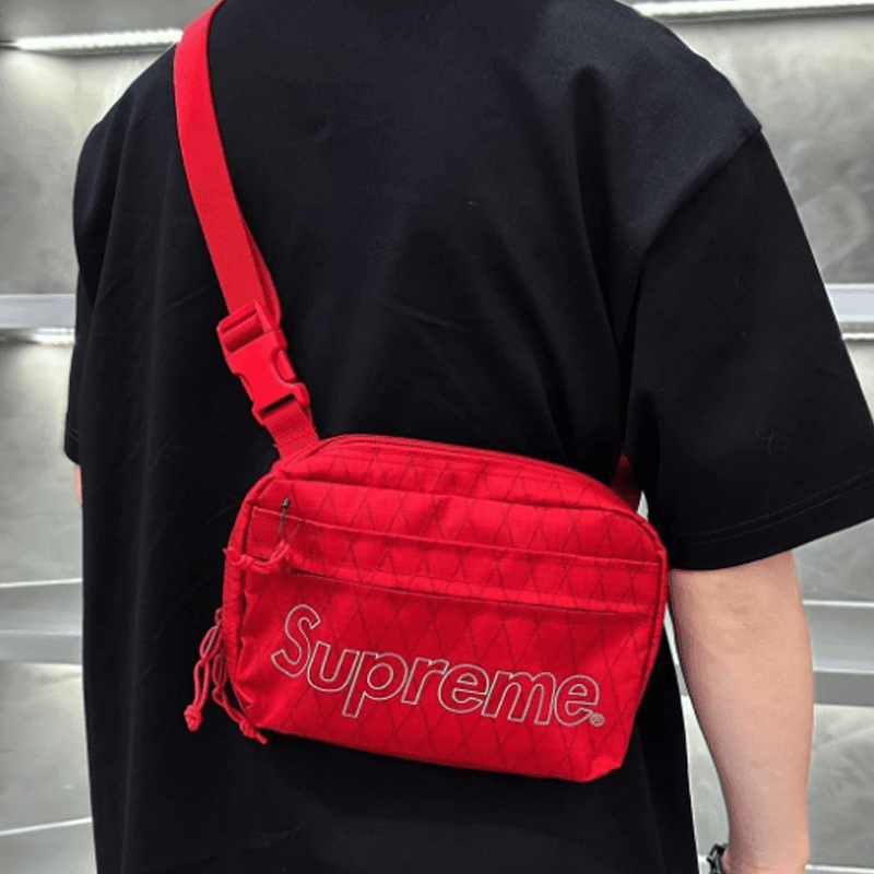 Сумка через плечо Supreme FW18 Shoulder Bag Red - изображение 6