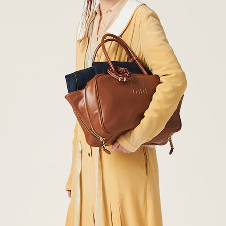 Сумка Miu Miu Cognac Leather Bag - изображение 11