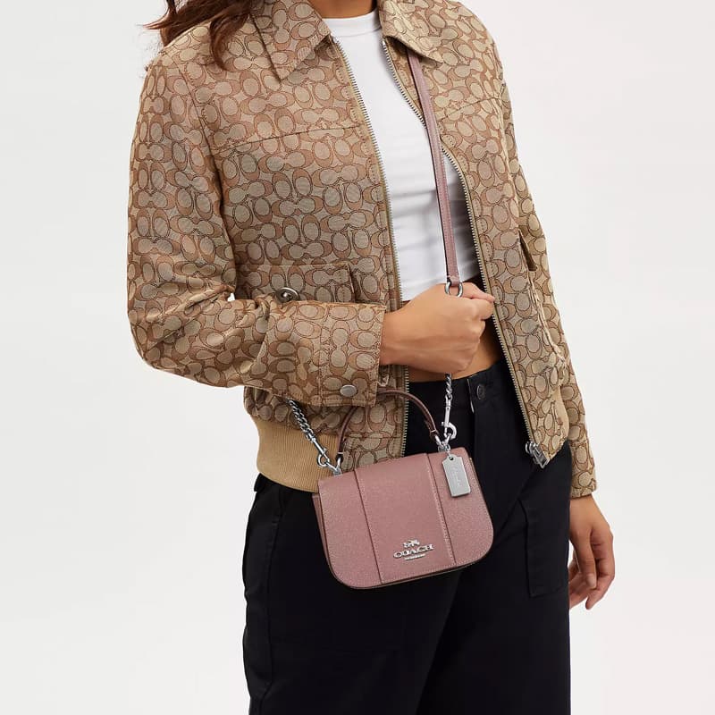 Сумка COACH Lysa 18 Dusty Rose Silver - изображение 4