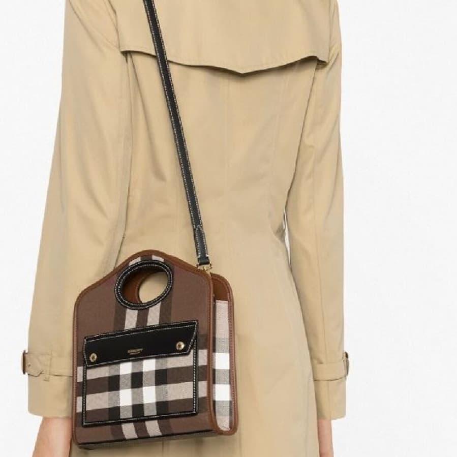 Сумка Burberry Check Pattern Shoulder Bag Brown - изображение 6