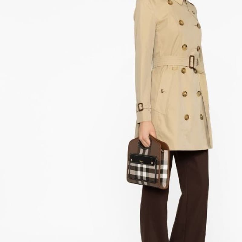 Сумка Burberry Check Pattern Shoulder Bag Brown - изображение 5