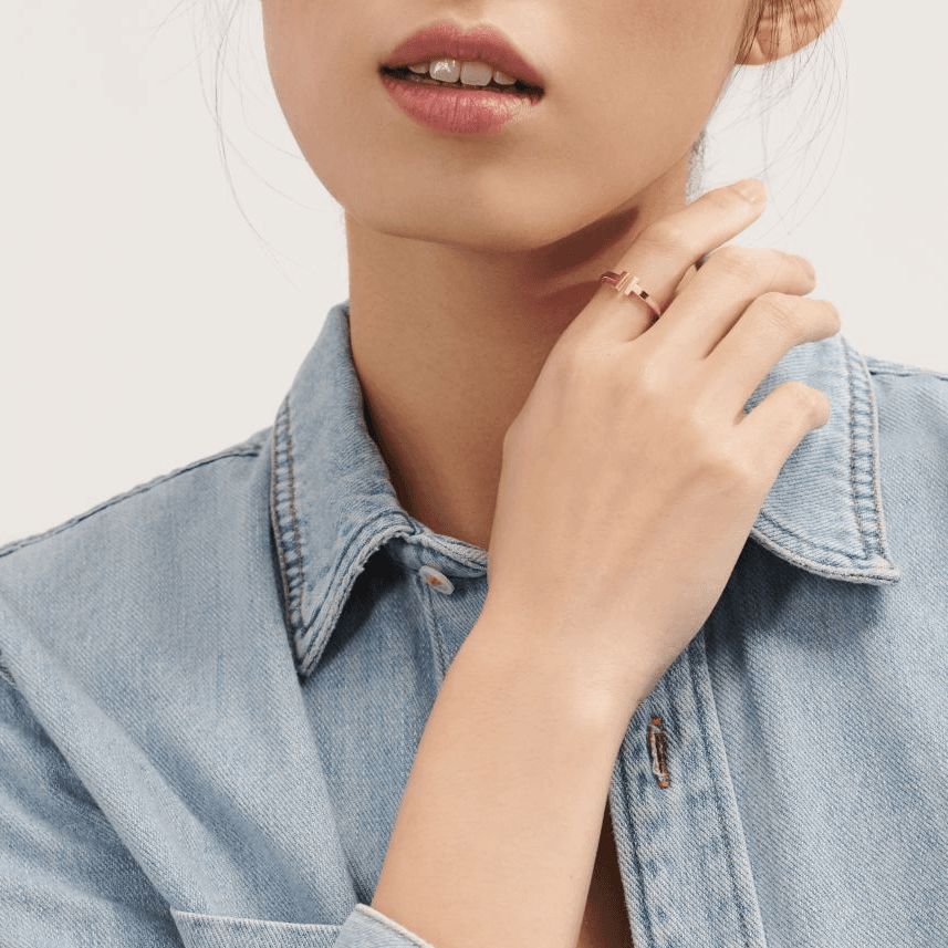 Кольцо Tiffany & Co. T Series Ring Rose Gold - изображение 4