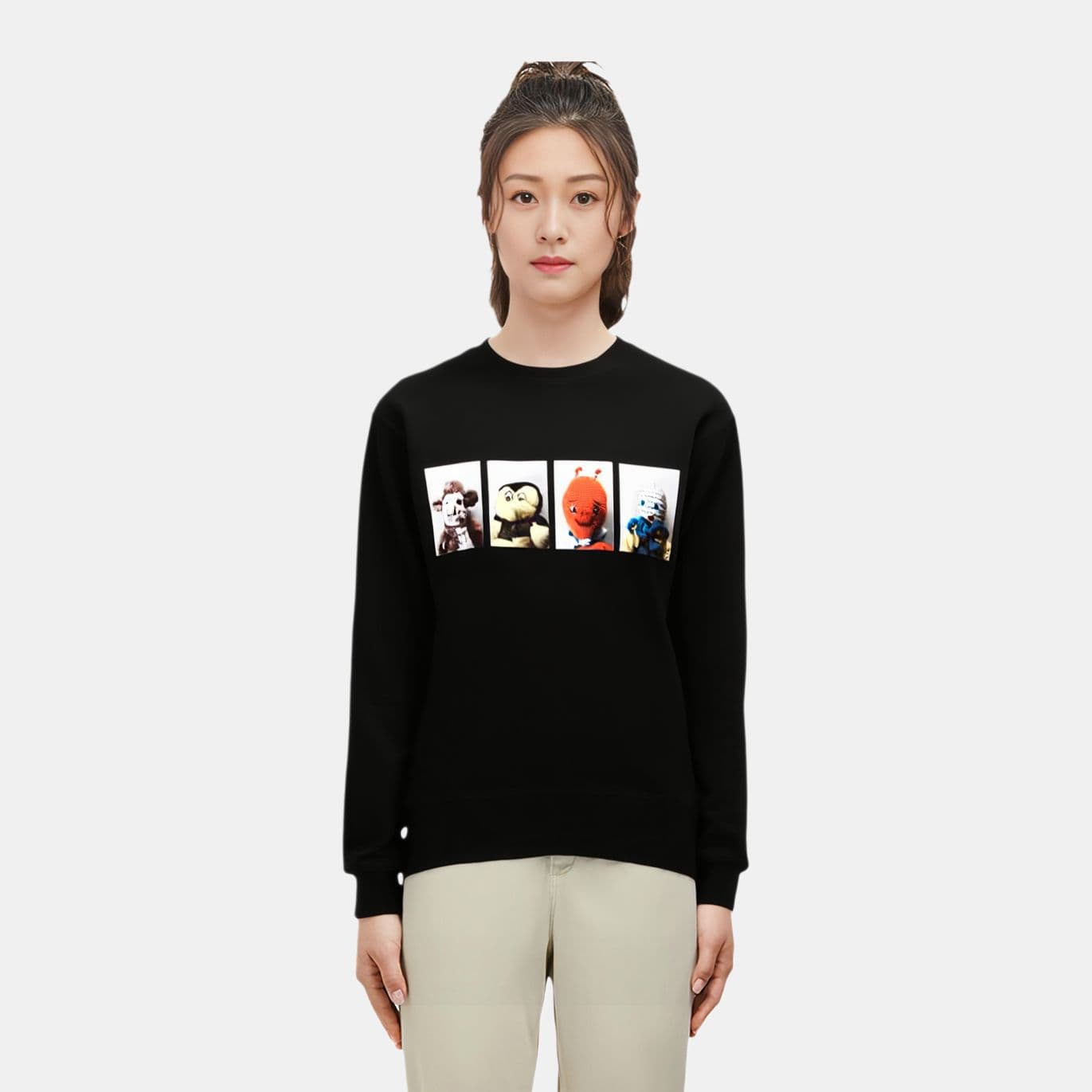Кофта Supreme FW18 Mike Kelley AhhYouth! Crewneck Sweatshirt Black - изображение 3